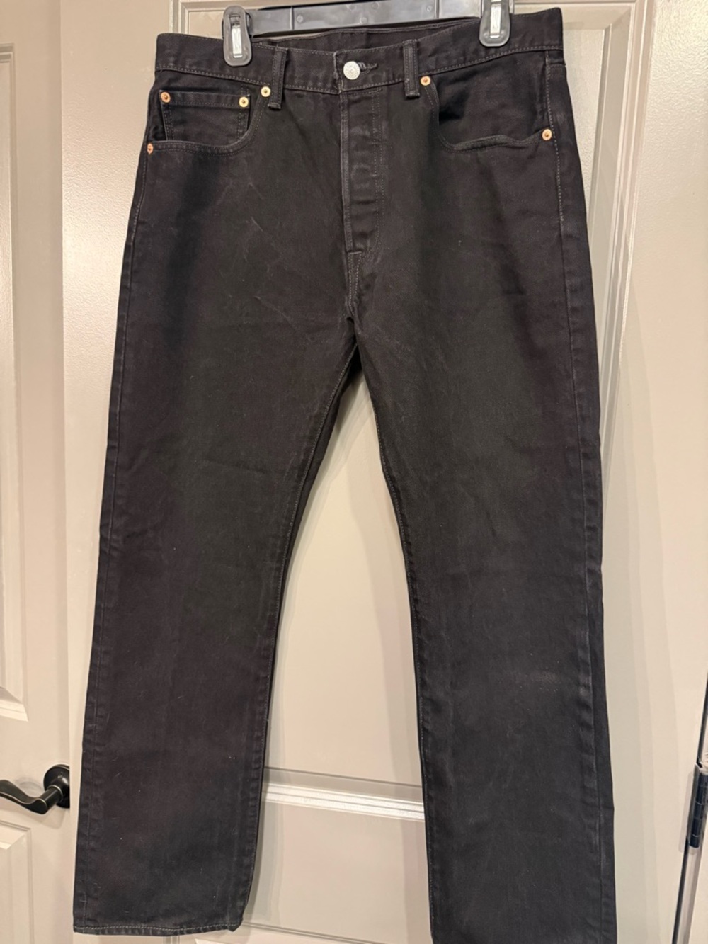 1998-2005 New Vintage Levi's Black Straight Men's Jeans